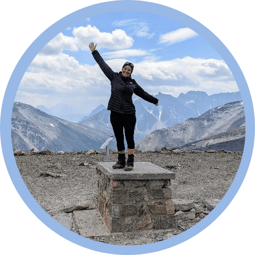 Adventuresome Jo on top of Whistlers in Jasper