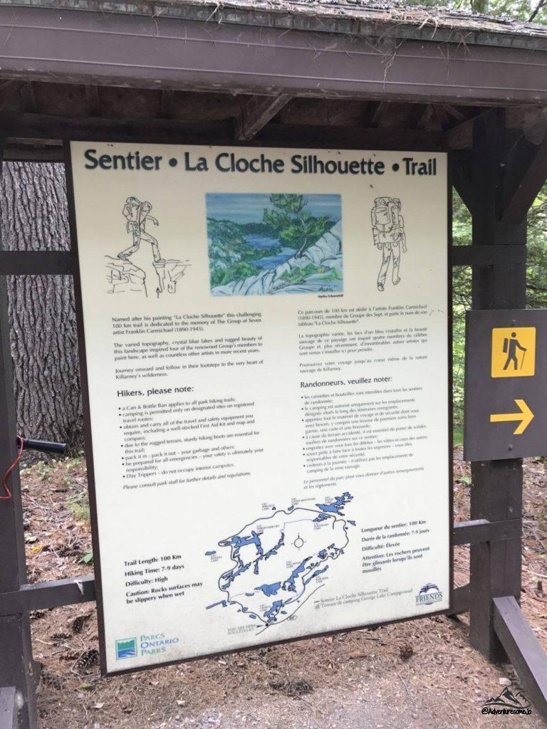 huge sign at the trailhead