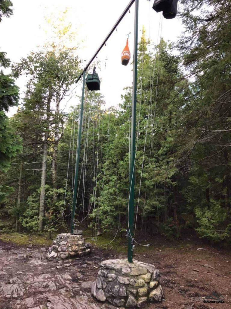 bear hang on backpacking trail