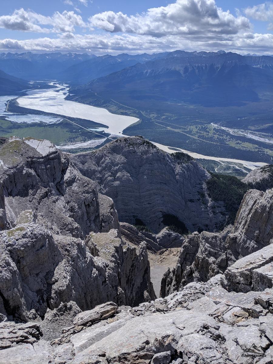 View from Roche Miette's summit