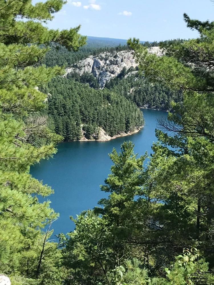 Blue lake in Killarney Provincial Park