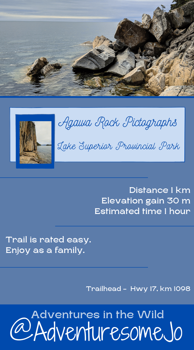 agawa rock pictographs trail information
