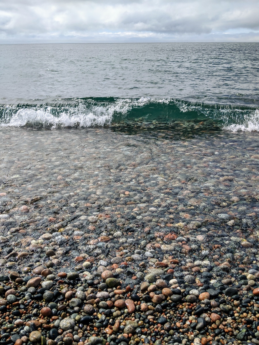 pebble beach on lake superior
