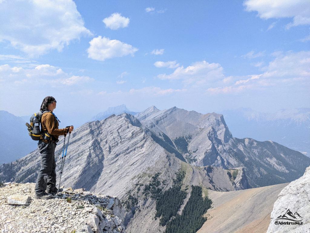 view halfway up a scramble of the Big Sister in the Rockies