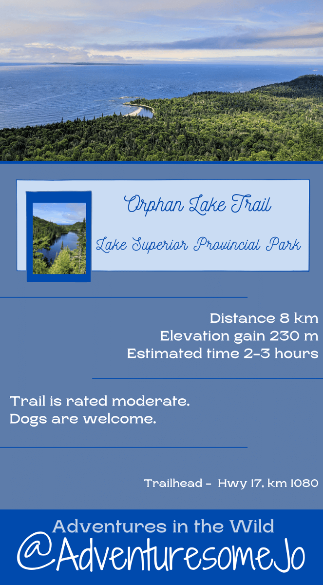 orphan lake trail information