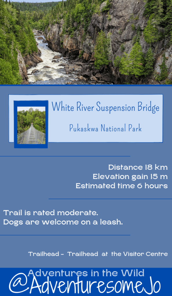White River Suspension Bridge trail information