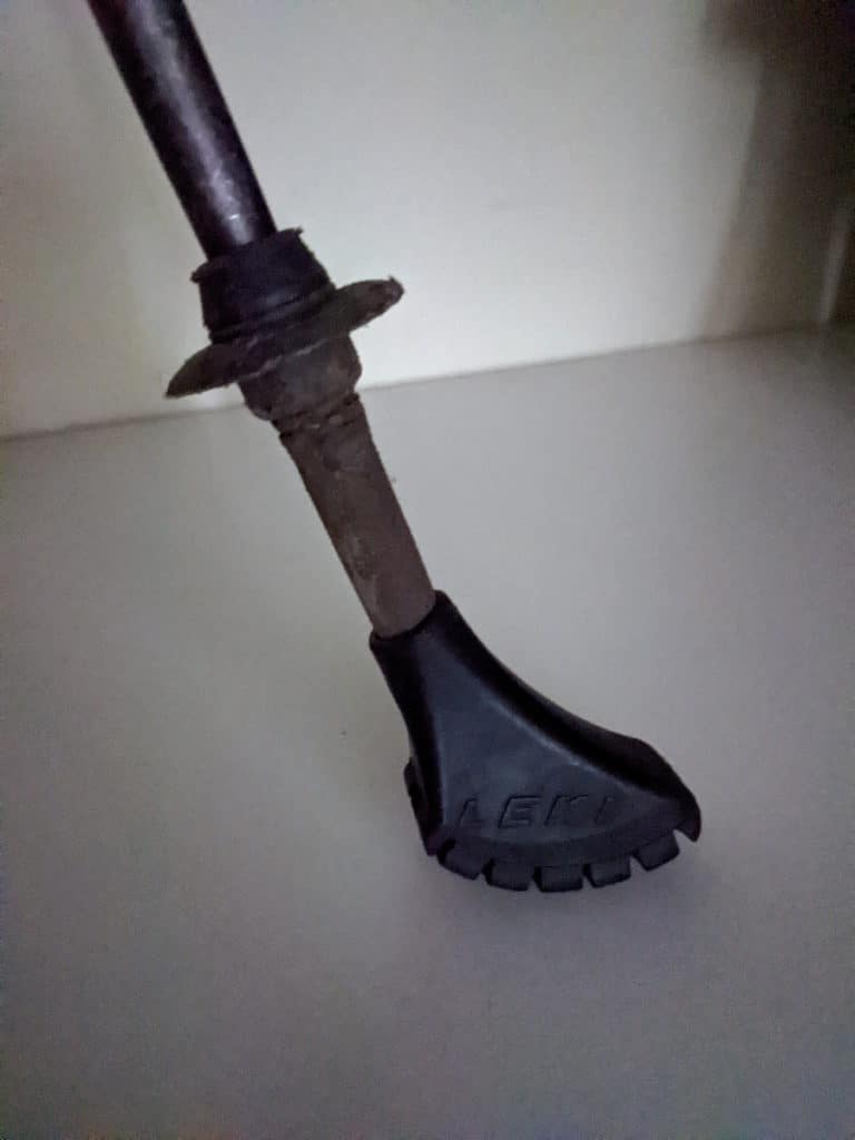 angled rubber tips that can be added to the tips of hiking poles