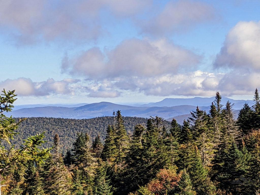 View mid-trail hiking the Round Top