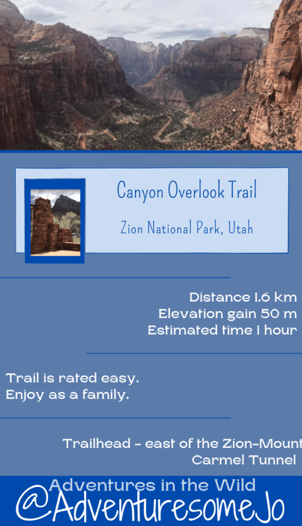 Information on the Canyon Overlook hike