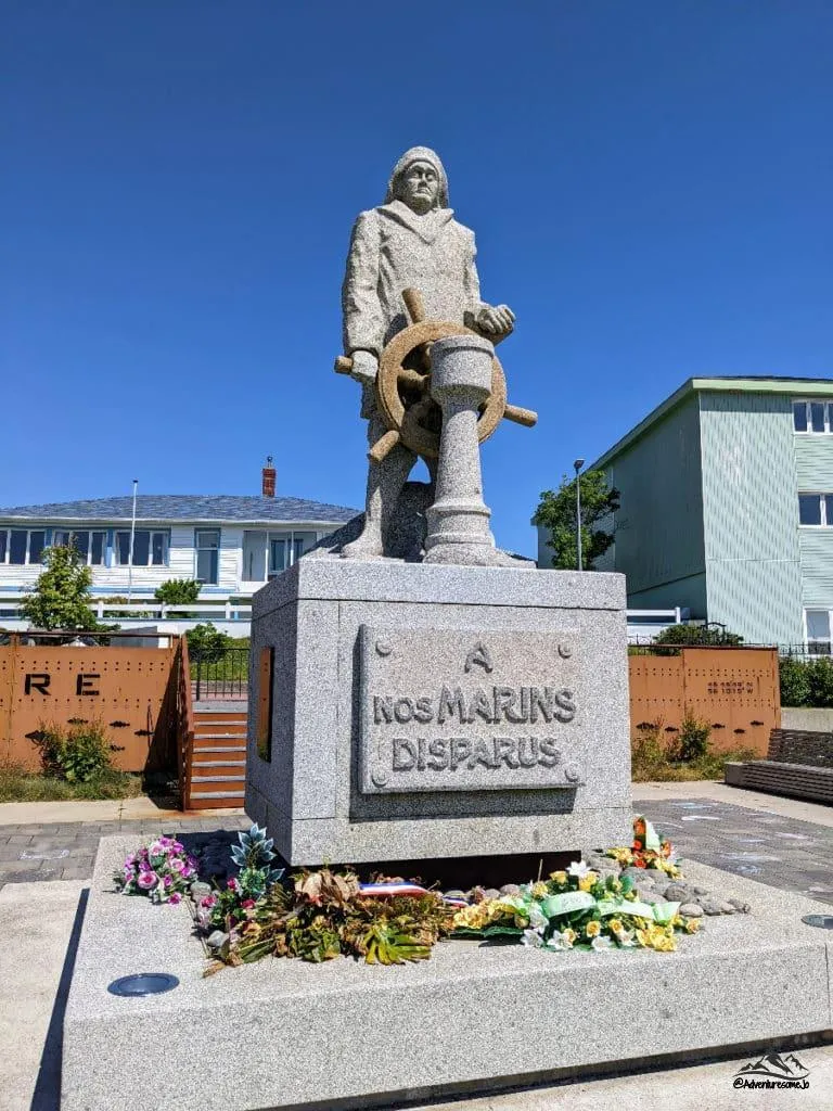Lost Saylors memorial featuring a sailor at a helm