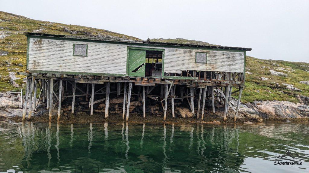 abandoned house on Great Caribou Island across Battle Harbour