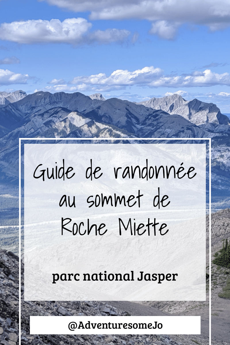 épingle du guide de randonnée au sommet de Roche Miette