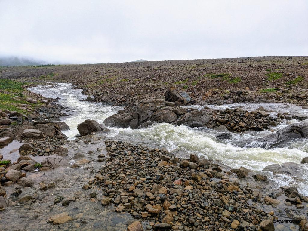 RIver running through the Tablelands hike in Gros Morne National Park