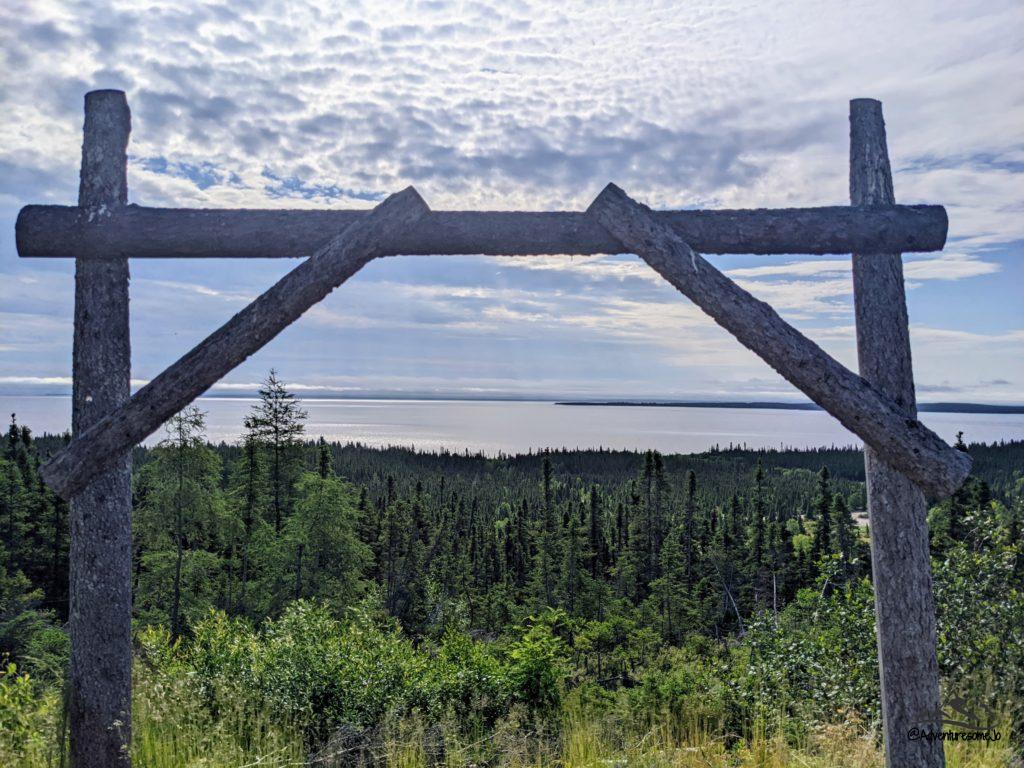 Vue du lac Melville depuis le belvédère de Sunday Hill à North West River, au Labrador