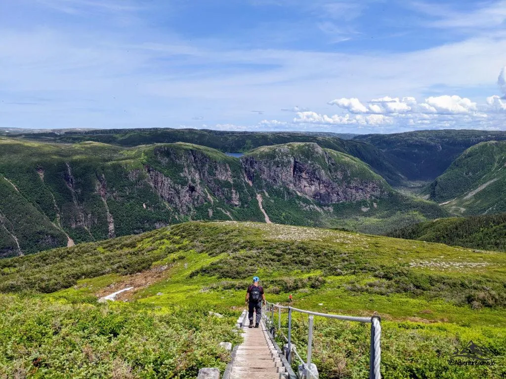 stairs on the summit loop trail in Gros Morne Mountain National Park
