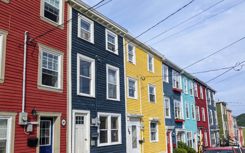 colourful houses of Jellybean Row in St. John's, Newfoundland