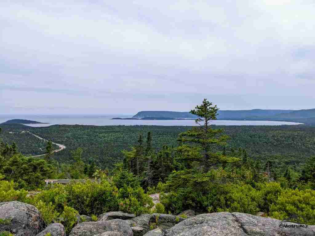 Lookout on Broad Cove Mountain with Middle Head in the distance