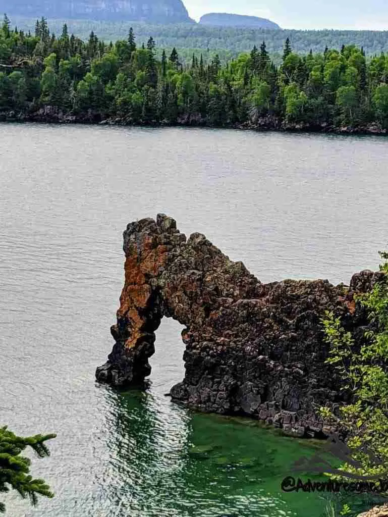 the Sea Lion Rock formation in Sleeping Giant Provincial Park