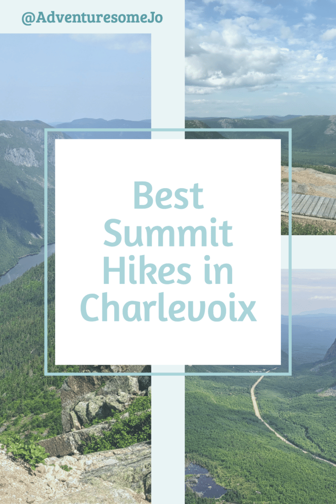 photo collage of the best hiking views in Charlevoix