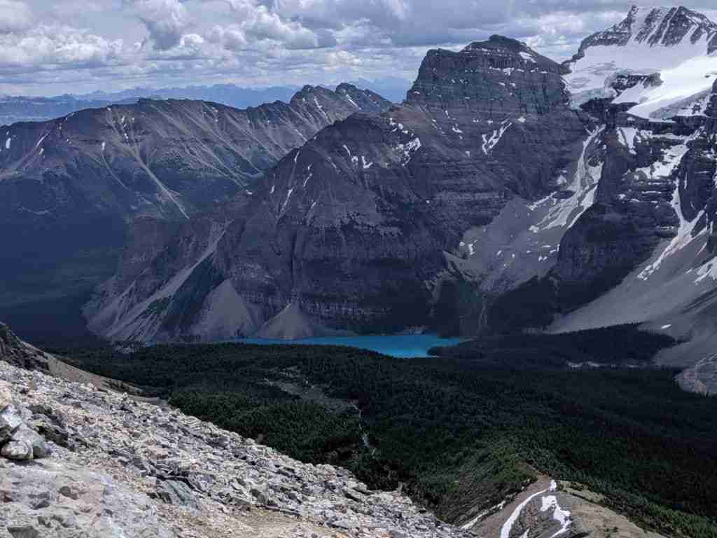 View scrambling up Eiffel Peak in the Rockies