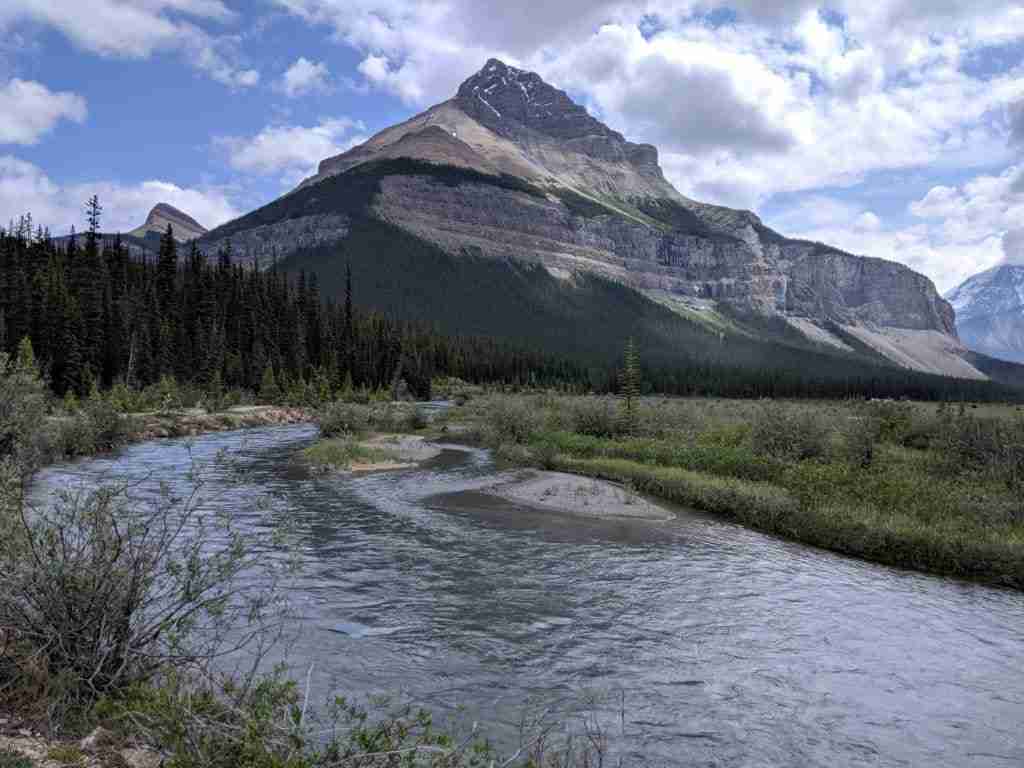 Sunwapta Mountain behind Beauty Creek