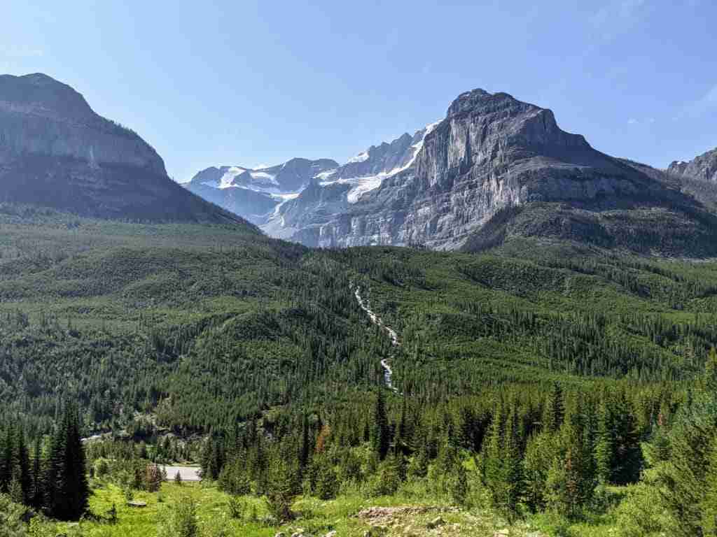 Scenic view in Kootenay National Park during a road trip in the Canadian Rockies