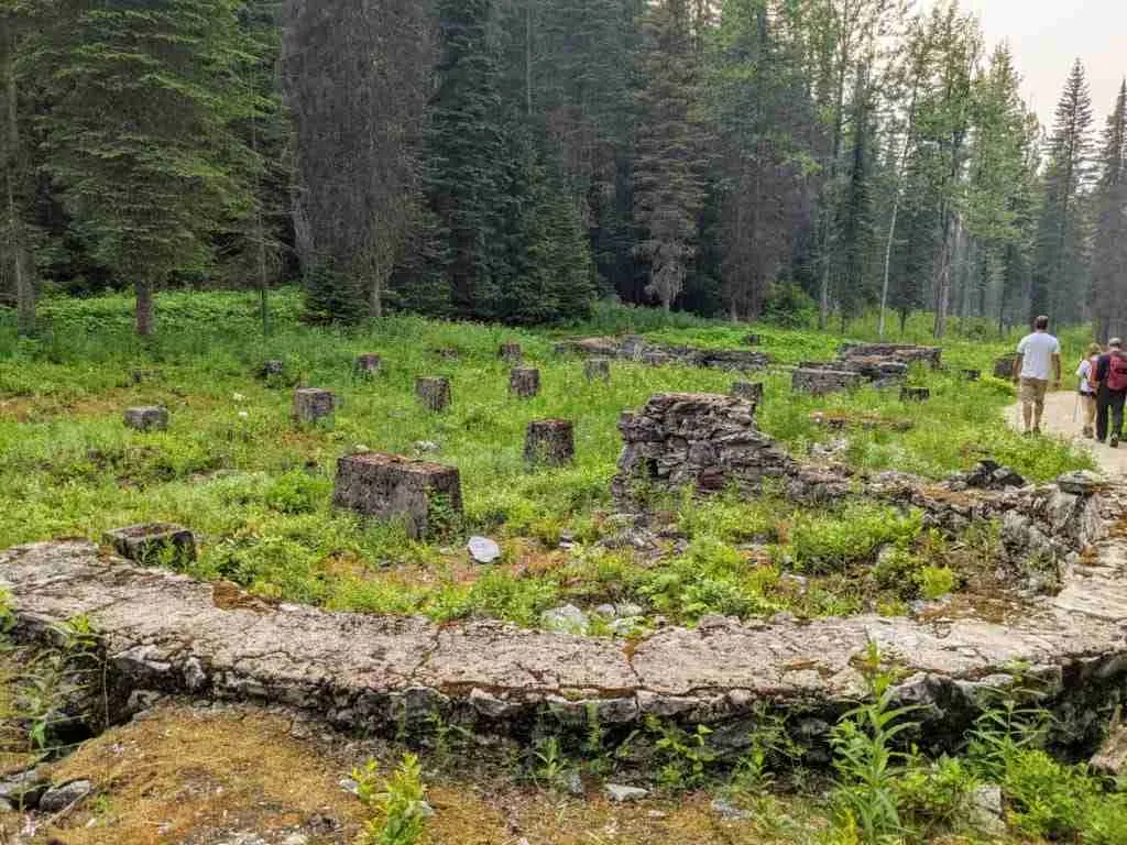 Ruins of Glacier House in Glacier National Park in the Canadian Rockies