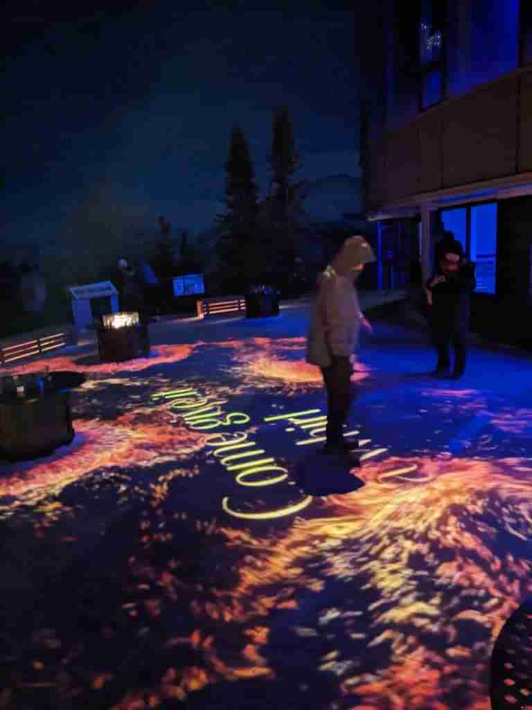 Light show on Nightrise in Banff