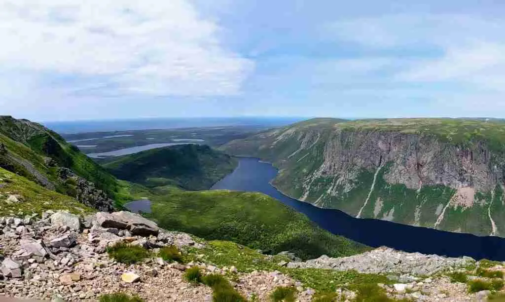 View from the summit of Gros Morne Mountain