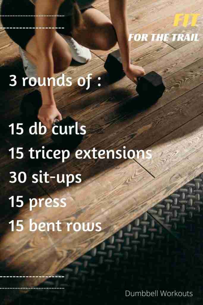 dumbbell workout to get fit for the trail