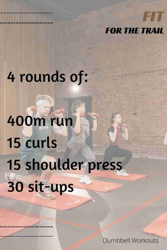 Dumbbell workout to get in shape for hiking