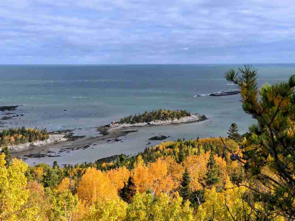 Lookout over Voilier Cove and the Lyman Islands in parc national du Bic
