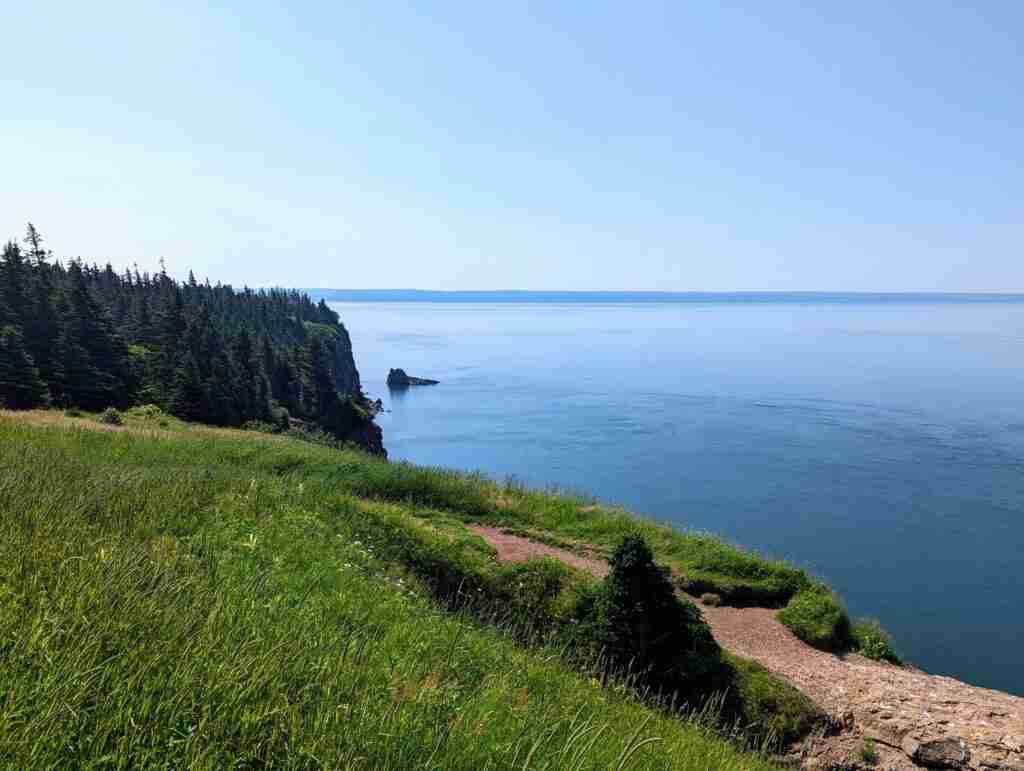 Looking out to the Bay of Fundy from the trail