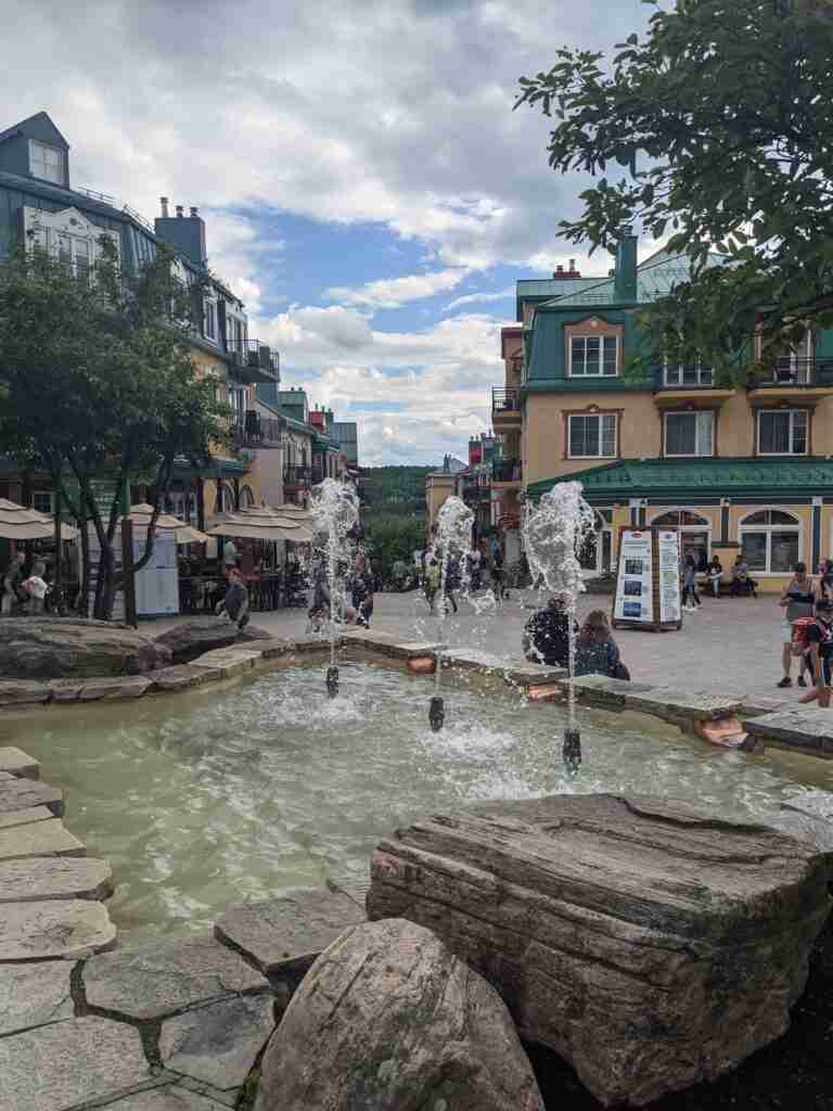 fountain in the Village of Mont-Tremblant