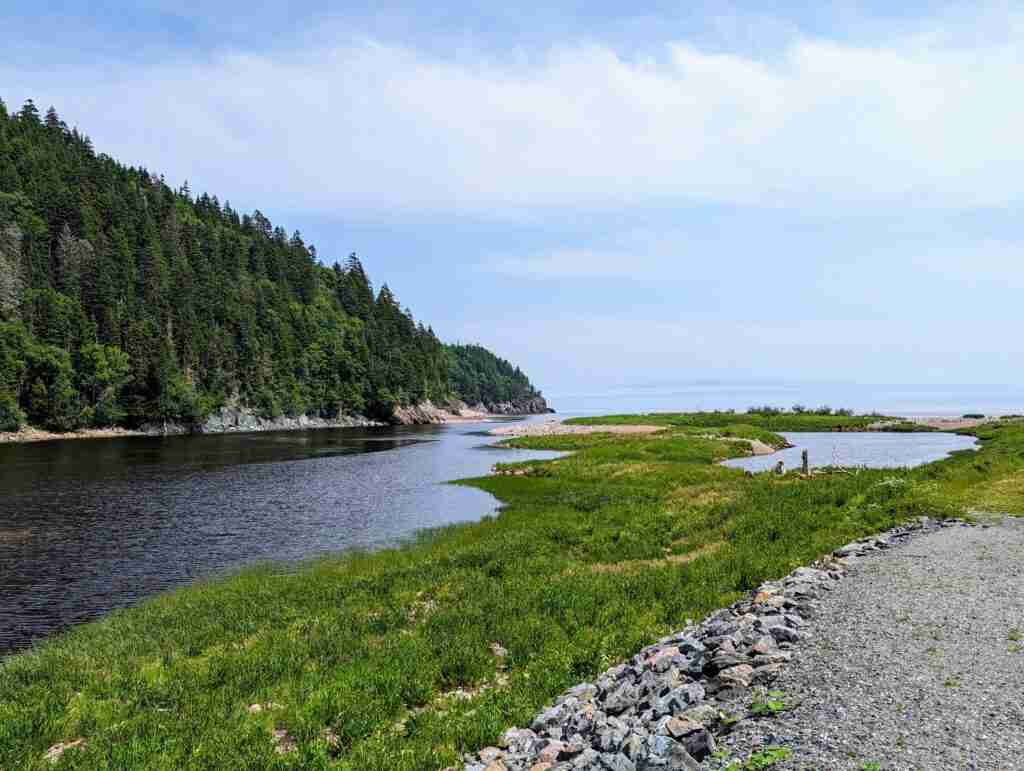 Big Salmon River flowing into the Bay of Fundy