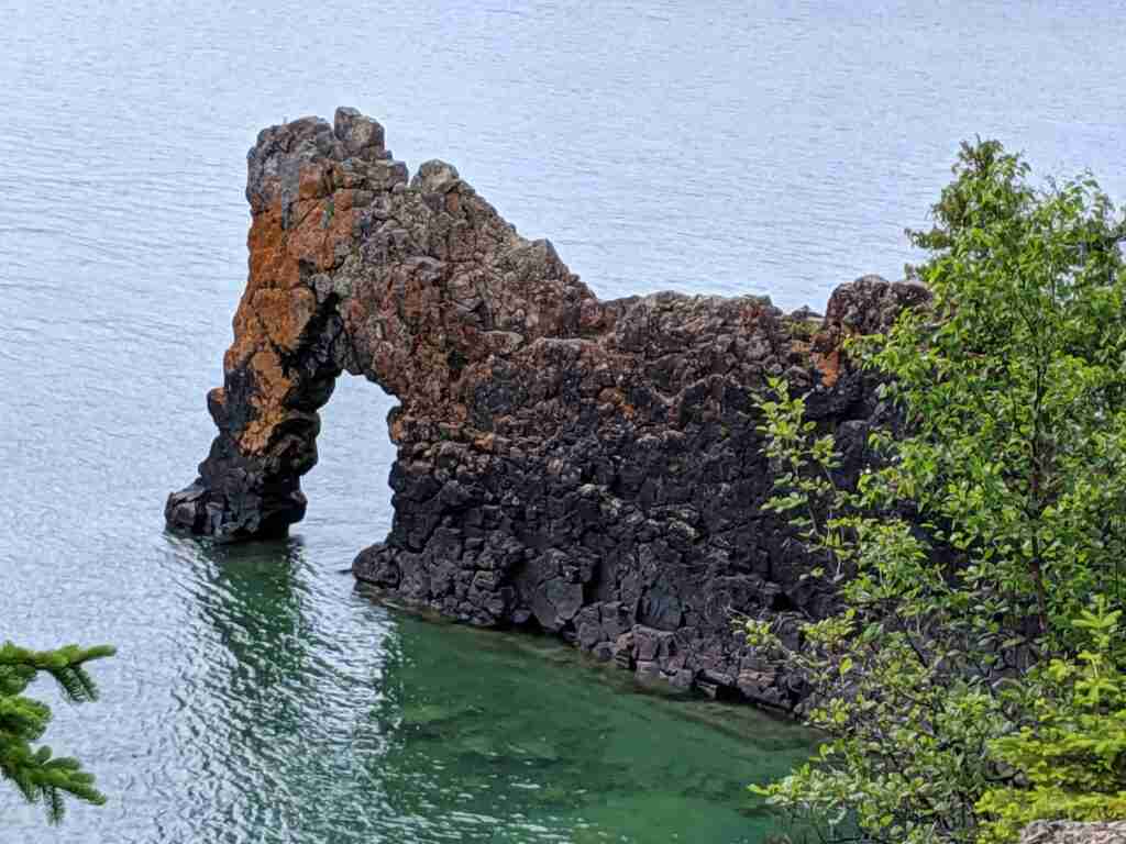 la formation de roche en forme d'otarie sur le sentier Sea Lion